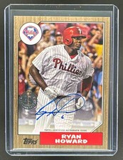 Ryan Howard 2022 Topps Series One #87BA-RH 1987 35th Anniversary Gold Auto /50