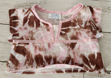 Build A Bear Pink Brown Tie Dye Top Shirt