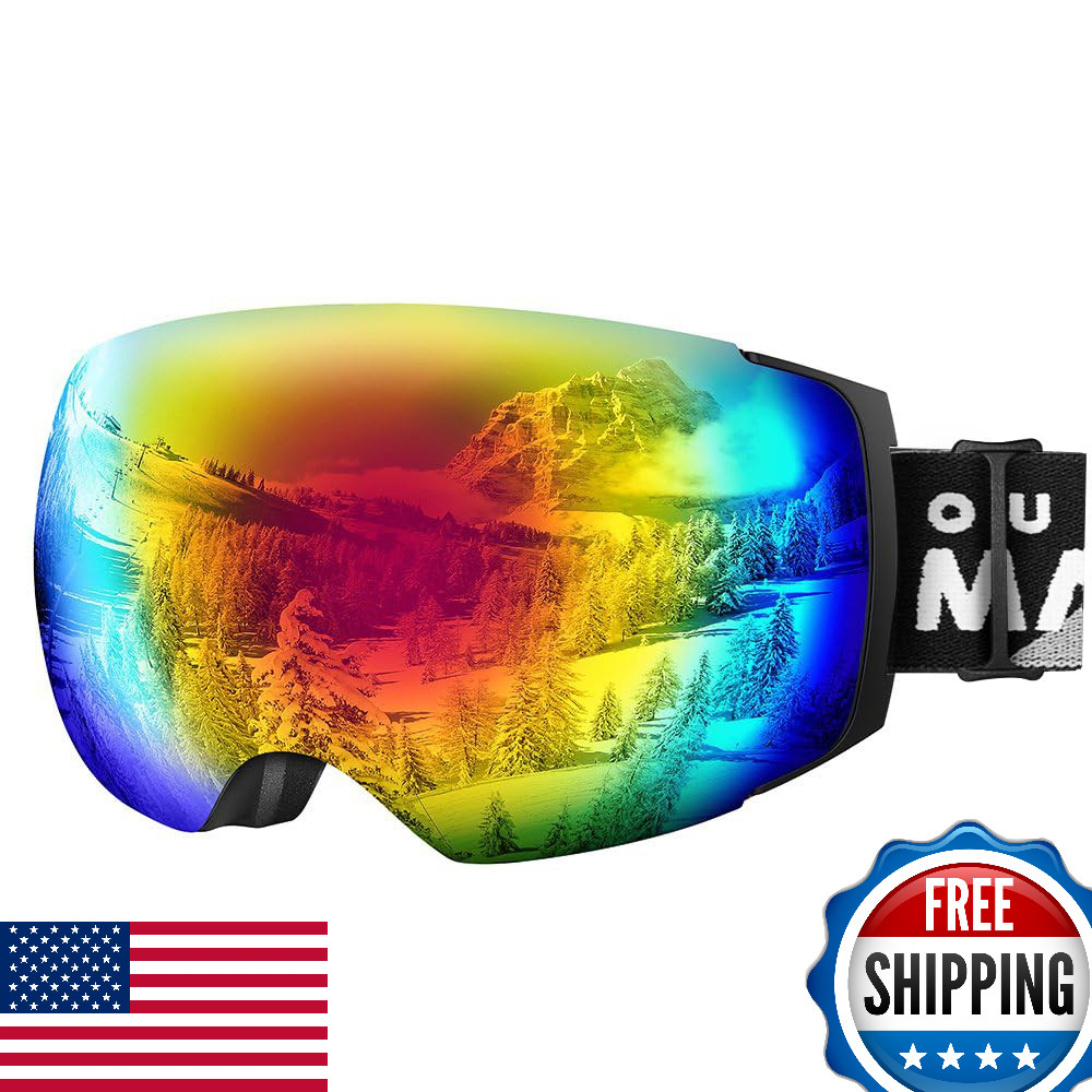 OutdoorMaster Ski Goggles PRO - Frameless, Interchangeable Lens, 100% UV400