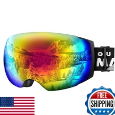 OutdoorMaster Ski Goggles PRO - Frameless, Interchangeable Lens, 100% UV400