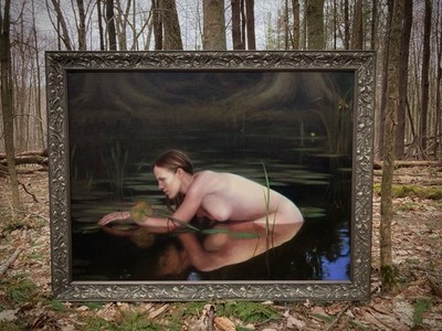 Original Oil Painting Waterhouse Realism Pre-raphaelite (FRAME NOT INCLUDED)