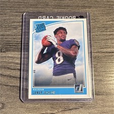 Panini 2018 Donruss Rated Rookie Lamar Jackson RC Baltimore Ravens Card #317. rookie card picture