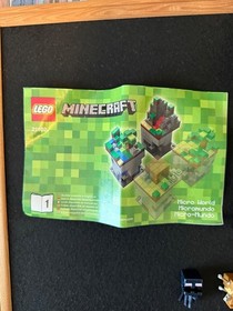 LEGO MINECRAFT # 21102   MICRO WORLD Maybe complete No STEVE or Creeper  +4 MINI