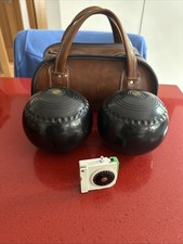 Vintage Henselite Championship Bowls Size 4’7/8 With Carry Case & Measuring Tape