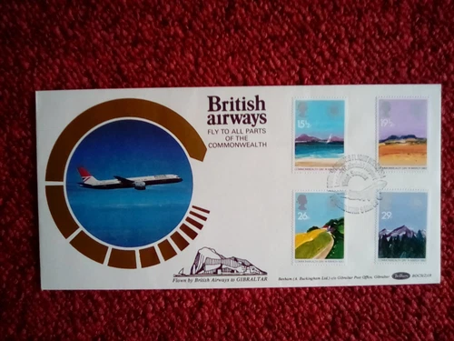 GB FDC BENHAM 1983 BOCS(2)18 COMMONWEALTH DAY GATWICK SPECIAL P/MARK FLOWN