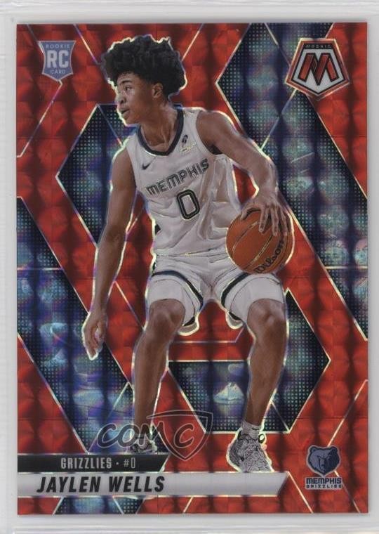 2024-25 Panini Mosaic Rookies Red Mosaic Prizm Jaylen Wells #240 Rookie RC 19l7