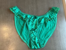 Victoria s Secret Vintage Cheeky Panties Large Green Second Skin Gold Label NWOT