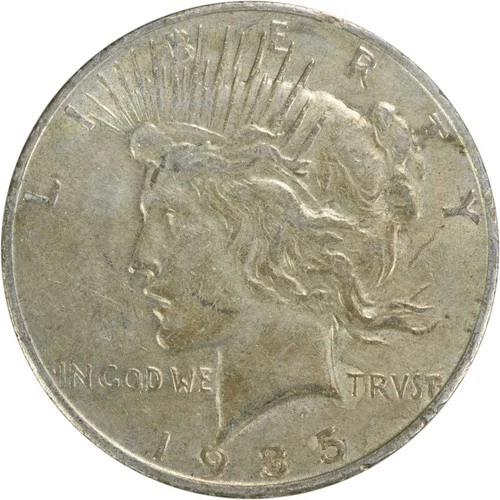 1935-S Peace Silver Dollar EF Uncertified #921