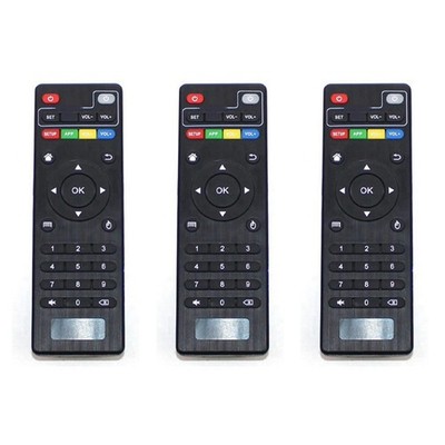 3X Hohe Qualität Schwarze Kunststoff Fernbedienung für  Pro M8S V88 / T99581