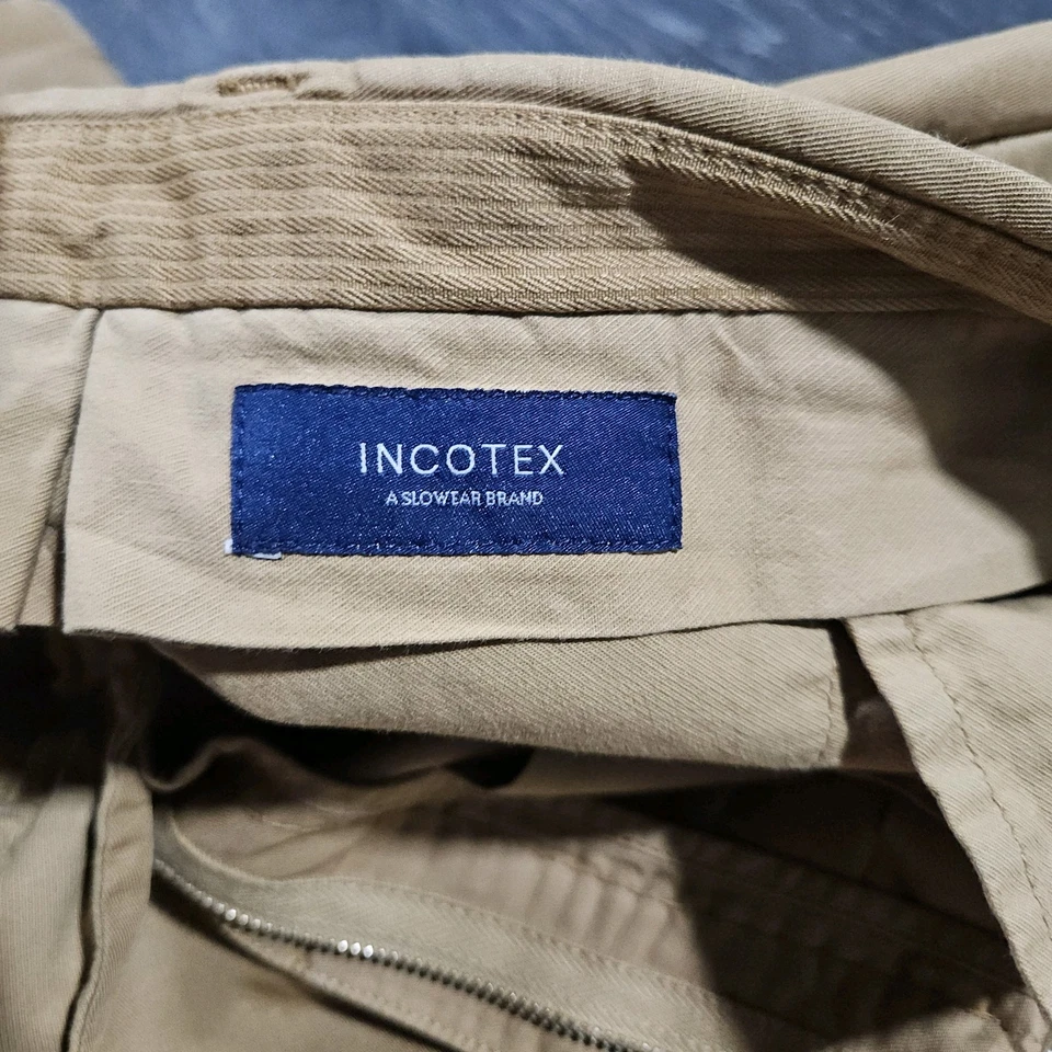 Incotex Chinolino Trousers Men 44x32 Brown Standard Fit Business Casual Beach - Image 4 of 4