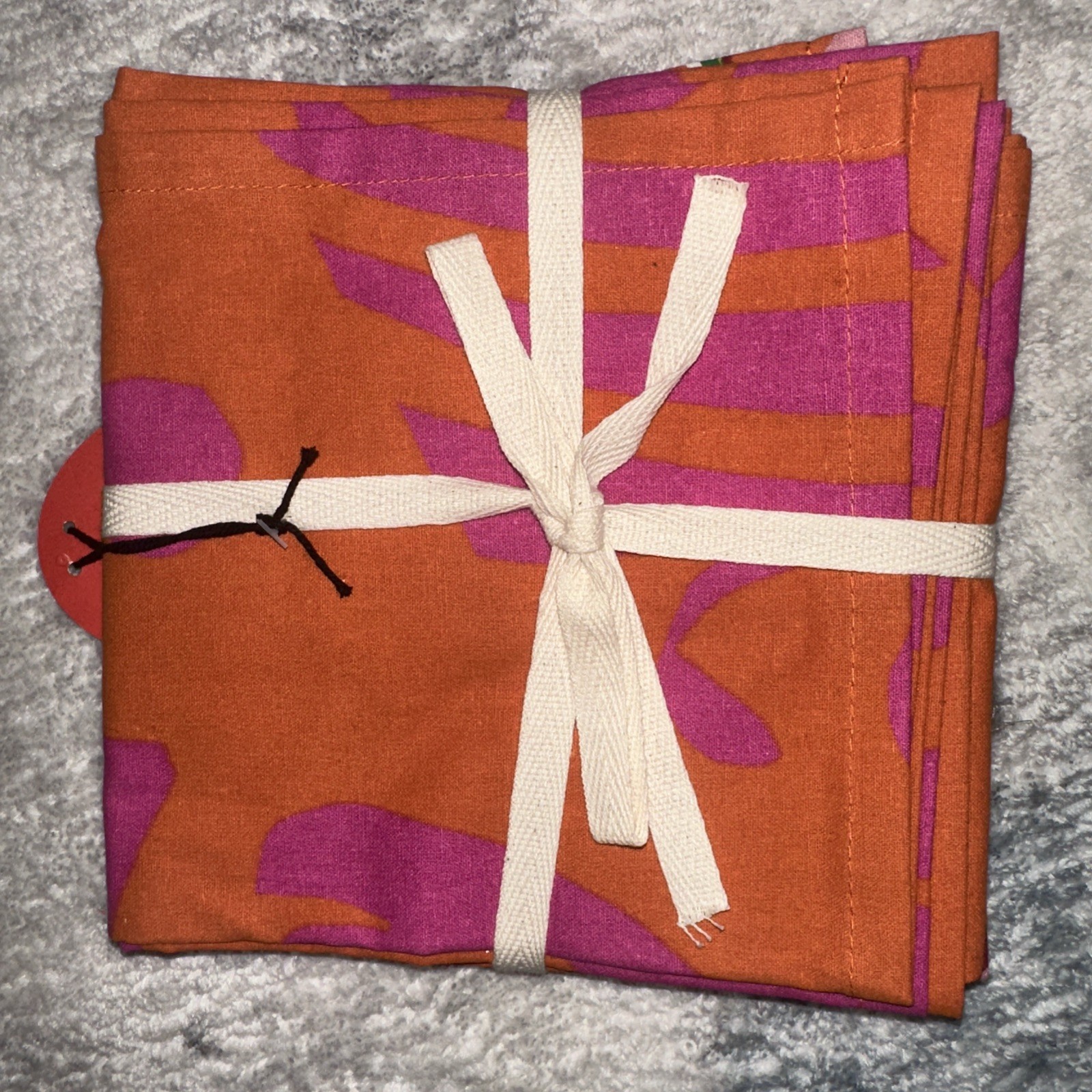 Opalhouse Flour Sack Kitchen Towel Set of 2 Colorful Cotton Fuchsia Dark Orange