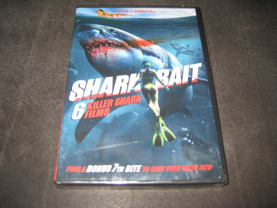 SHARK BAIT  6 KILLER SHARK FILMS - PLUS A BONUS 7TH BITE TO SINK YOUR TEETH INTO