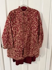 Pakistani Custom Stitched Farshi Shalwar Suit With Embroidered Jacket