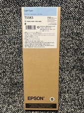 Genuine Epson Light Cyan Ink Cartridge T55K5 Date: September 2027