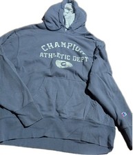 Champion Men's Navy Blue Casual Pullover Hoodie Sweatshirt Large