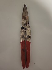 Vtg Craftsman Red Handle Straight Compound Tin Snips Shears 45466 - Made in USA