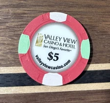 Valley View $5 Sweets San Diego, California Poker Gaming Casino Chip