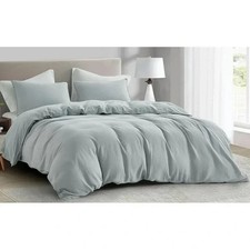 Elegant blue 100 cotton oversized king Bedding Set