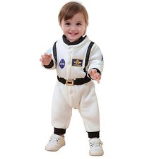 Baby Toddler Astronaut Cosplay Costume Embroidered Space Suit Party Jumpsuit
