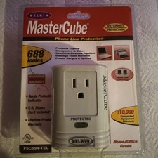 NEW Vintage Belkin F5C594-TEL Surge Protector and Phone Line Protector