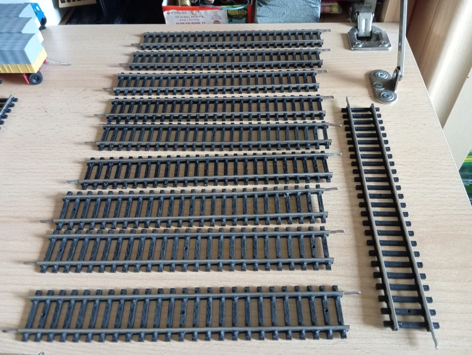 Piko H0 - 10× gerades Gleis 1/1, 17,7cm Spur H0 DDR-Produktion - Unbenutzt