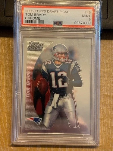 2005 Topps Draft Picks Tom Brady Chrome #45 Graded PSA 9 Mint Patriots