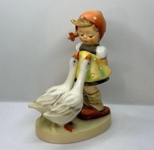 MJ Hummel Goose Girl 7.5" Figurine W Germany Geobel Vintage