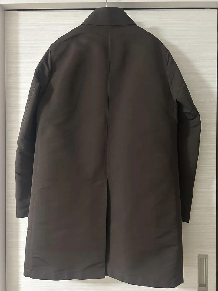 Abrigo MACKINTOSH LONDON Balmacaan ajuste asiático M 38 EE. UU. talla S marrón poliéster usado Foto 2 de 4