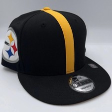 Pittsburgh Steelers New Era 9FIFTY Paquete de Casco Negro Snapback Gorra Ajustable Sombrero