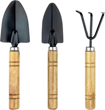 Mini Garden Tools Set 3 Pcs Indoor Plant Shovel Rake Spade Hand Tool Kit