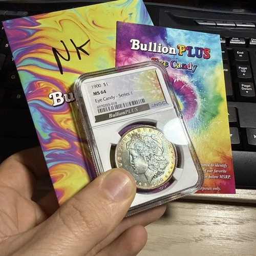 1900 MORGAN DOLLAR ngc MS 64 / OBVERSE TONED