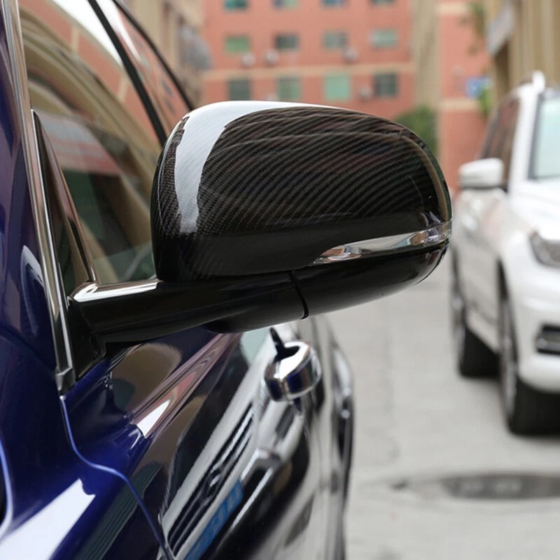 Real Carbon Fiber Side Mirror Cover Cap Add On For Jaguar XE XF XJ XK XKR 10-21 - Image 4 of 4