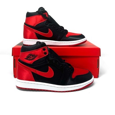 Nike Air Jordan 1 High OG Satin Bred Damen Sportschuhe UK 8,5 US 11 FD4810-061