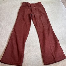 Vintage Billy the Kid Studded Red Tone DENIM JEANS RARE HTF-Read-Western