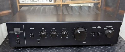 Sansui AU-217 integrated stereo amplifier.  Classic Sansui black face model