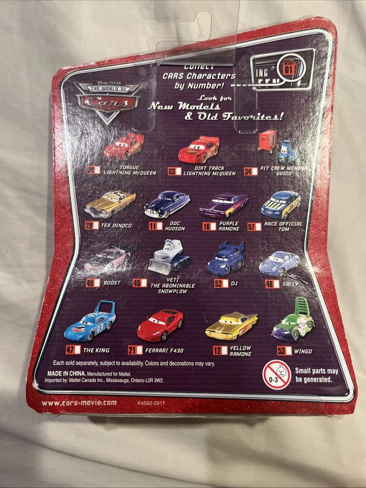 Disney Pixar автомобили с наддувом Ferrari F430 литой автомобиль 2006 Mattel новый - Изображение 2 из 2