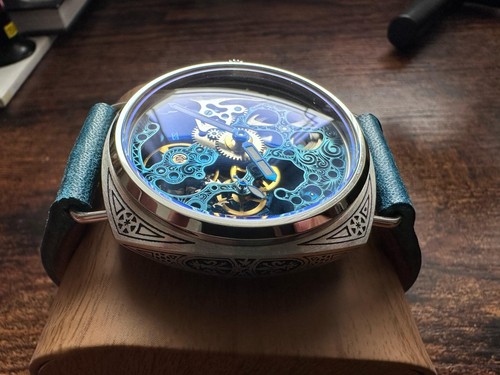 bespoke Skeleton watch Handmade strap - Picture 5 of 14
