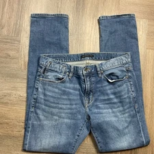 John Varvatos Bowery Slim Straight Jeans Mens 32x32 Blue Wash Classic Preppy