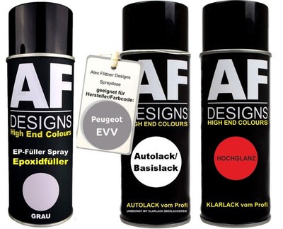 Epoxid Spraydose Set für Peugeot EVV Gris Orange Metallic Spraydose EP Grundieru