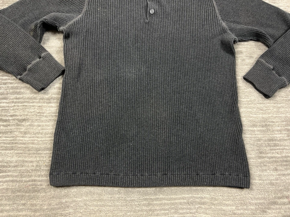 Vintage Cherokee Sweater Mens Large Gray Long Sleeve Henley Cotton - Image 3 of 4