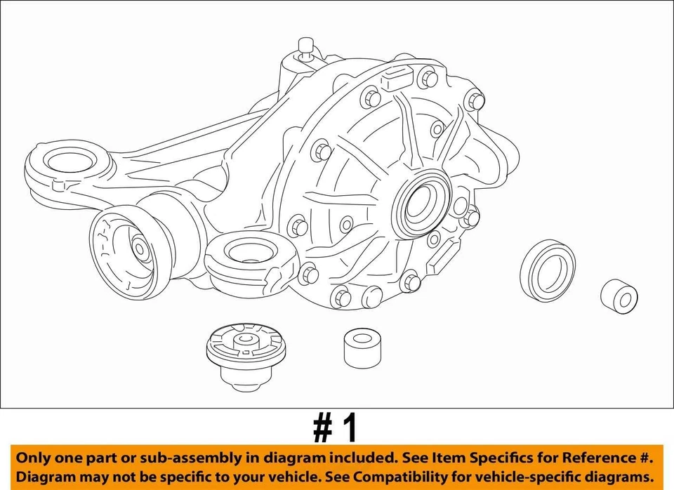 Jaguar F-Type 2014-2021 3,0 L diferencial trasero eje portador ex534a213da oem Foto 4 de 4