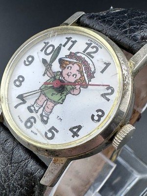 Working Vintage 1982 Campbell Soup Girl Watch Criterion Swiss Mechanical Wind Q3