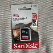 New SanDisk Ultra 32GB SDHC UHS-I Memory Card SDSDUNB-032G-GN3IN Sealed