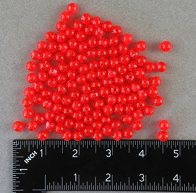8mm 200 Count Round Fluorescent Coho Roe Beads USA Fishing Tackle Free Ship
