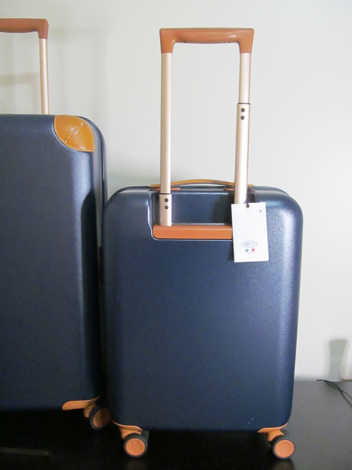 Bric's Luggage Set, Milano, ItalyBlue/Saddle 22" Carry On & 27" Check