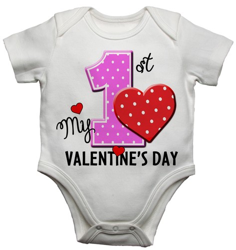 My First Giorno San Valentino Divertente Da Bambino/Tutina Bambino Neonato  | eBay