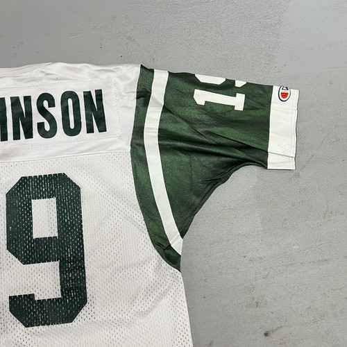 Vintage Champion New York Jets Keyshawn Johnson 19 USA Away Jersey Mens Size 40 - Picture 6 of 12