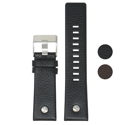 StrapsCo Textured Leather Watch Band Strap w/ Rivet for Diesel