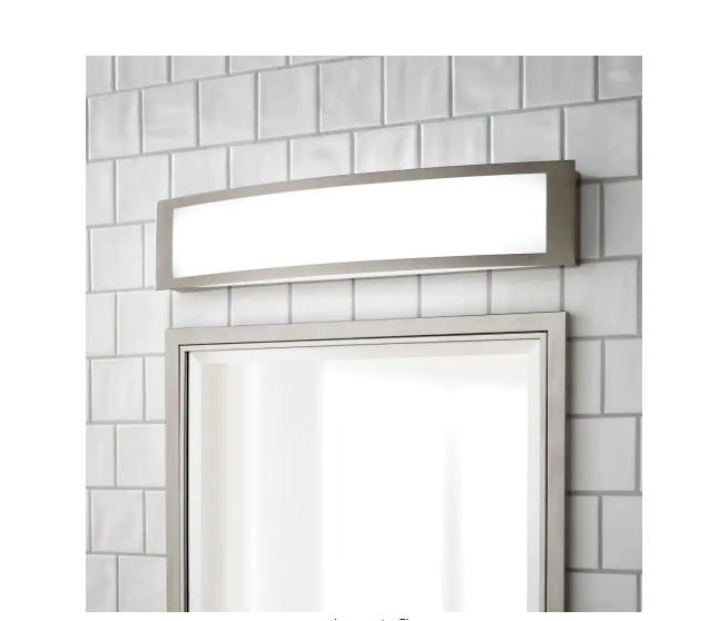 Hampton Bay Woodbury 24.5 in. Brushed Nickel Linear LED Vanity Light