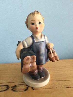 VINTAGE Hummel 143/0 BOOTS (1972-1979) Goebel Germany, #78 Boy wt boots  DsVa